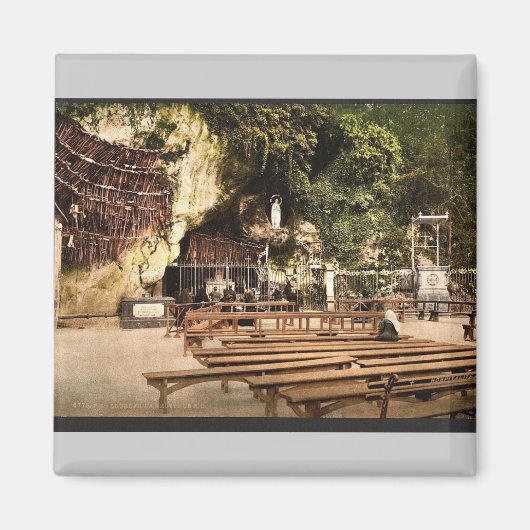 De grot van Notre Dame, Lourdes, Pyreneeën, Frankr Magneet (Voorkant)