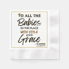 De grote 190's Hip Hop 1st verjaardag/Baby shower Servet