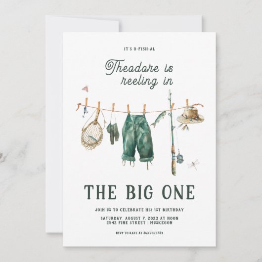 De grote | 1e verjaardag Gevist Kaart (Voorkant)