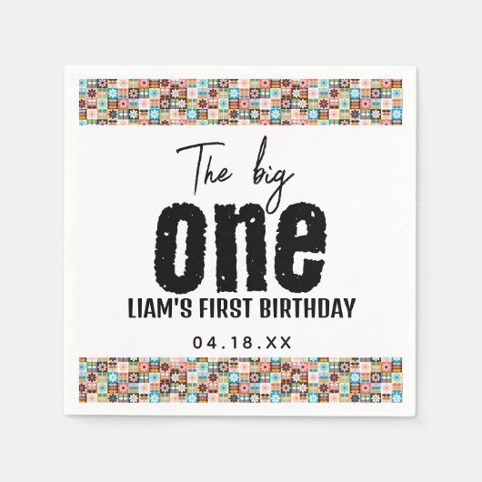 De grote 1e verjaardag servet (Voorkant)