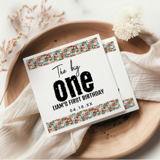 De grote 1e verjaardag servet