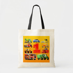 De grote 1st Verjaardag van Vrachtwagens Tote Bag