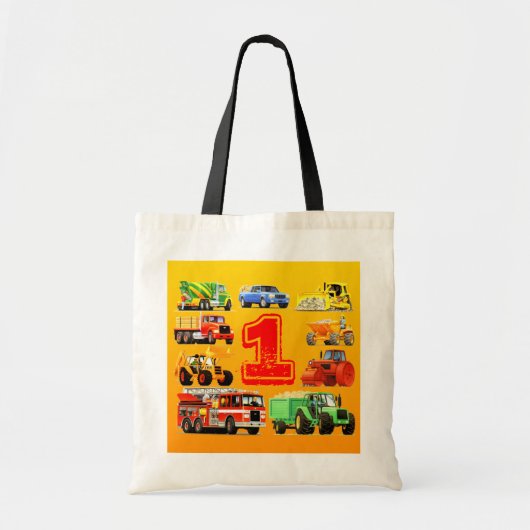 De grote 1st Verjaardag van Vrachtwagens Tote Bag (Voorkant)