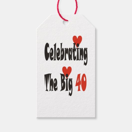 De grote 40 vieren cadeaulabel (Voorkant)
