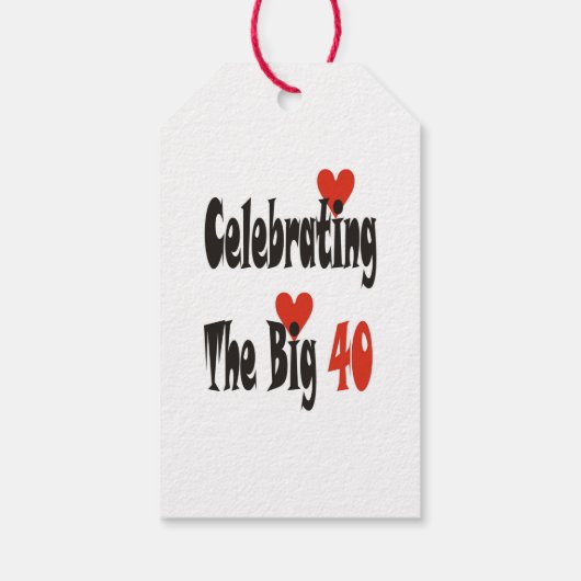 De grote 40 vieren cadeaulabel (Achterkant)