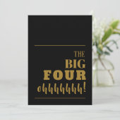 De grote 40 zwarte gouddag kaart (Staand voorkant)