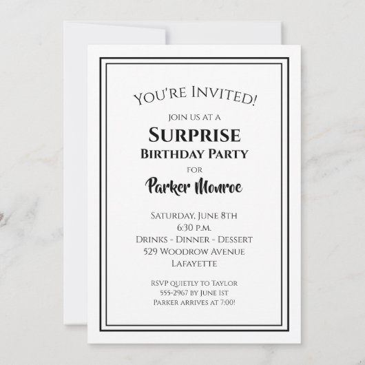 De GROTE 40e verjaardag van de uitnodigingen van d (Achterkant)