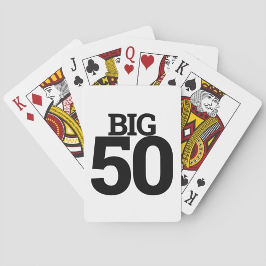 De grote 50 vijftigste verjaardag 50ste pokerkaarten (Achterkant)