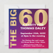 DE GROTE 60-MAXIMALE INVITATIE KAART (Voorkant)