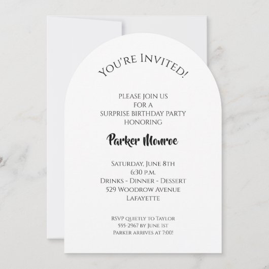 De grote 60e verjaardag van de partij boog kaart (Achterkant)