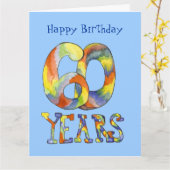 De grote 60ste Kaart van de Verjaardag (Gele Bloem)