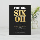 De Grote 60ste Verrassingsverjaardag Zwart Goud El Kaart (Staand voorkant)