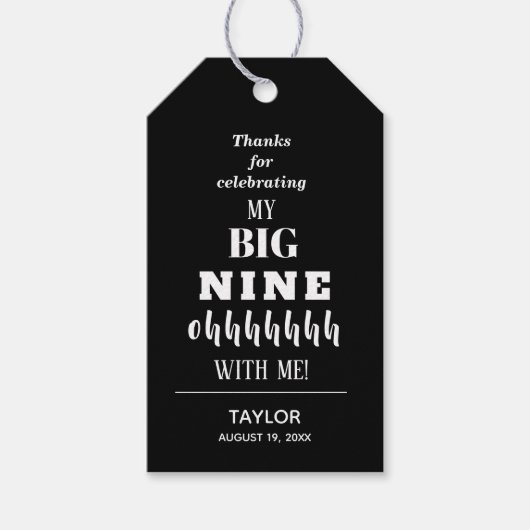 De GROTE 90e verjaardag van de Labels van de Favor Cadeaulabel (Voorkant)