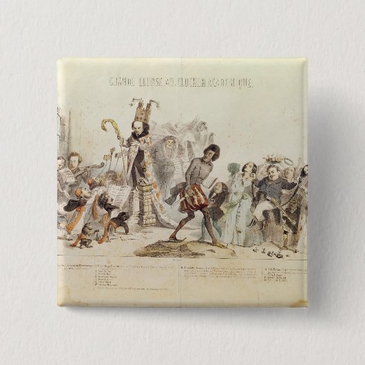 De grote academische competitie vierkante button 5,1 cm (Voorkant)