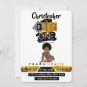 De grote| Afro Hip Hop Baby Retro Birthday Kaart (Voorkant)