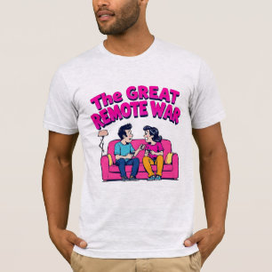 De Grote Afstandsbedieningsstrijd Grappig Stel Ban T-shirt