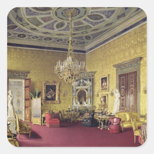 De Grote Agate Hall in het Catherine Palace Vierkante Sticker (Voorkant)