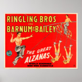 De grote Alzanas Acrobat Linewalker Aerial Circus Poster (Voorkant)