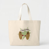 De grote amandeldiscussie Cartoon en kunst Grote Tote Bag (Voorkant)