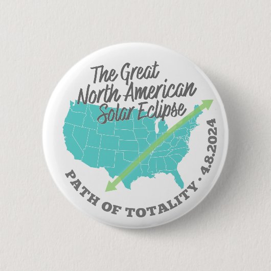 De grote Amerikaanse totale zonsverduistering Ronde Button 5,7 Cm (Voorkant)