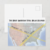 De Grote Amerikaanse Verduistering 2017 en 2024 Ka Briefkaart (Voorkant / Achterkant)