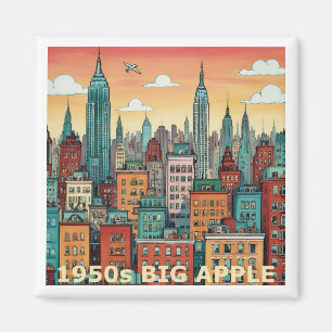 De grote Apple New York City van de jaren vijftig Magneet