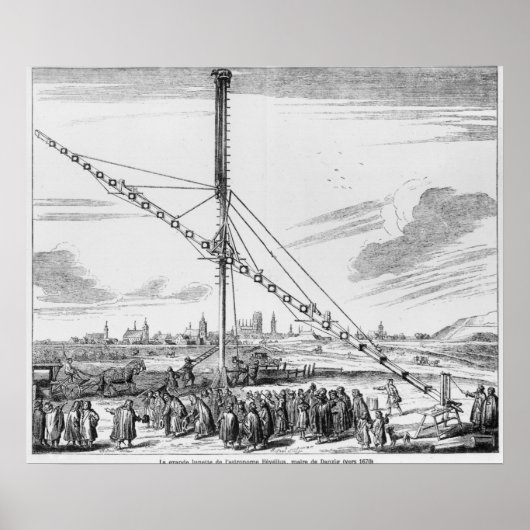 De grote astronomische telescoop poster (Voorkant)