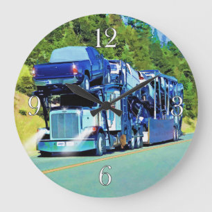 De grote Autotransportwagen van de Installatie Klok