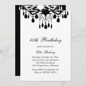 De Grote Ballroom van Crystal (zwarte) Uitnodiging (Voorkant / Achterkant)