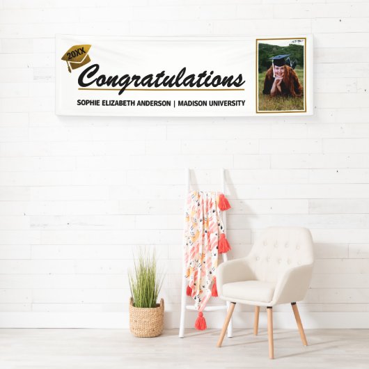 De grote Banner van het Afstuderen Gefeliciteerd F (Insitu)