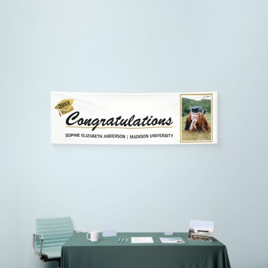 De grote Banner van het Afstuderen Gefeliciteerd F (Beurs)