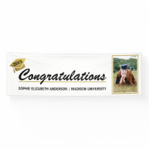 De grote Banner van het Afstuderen Gefeliciteerd F