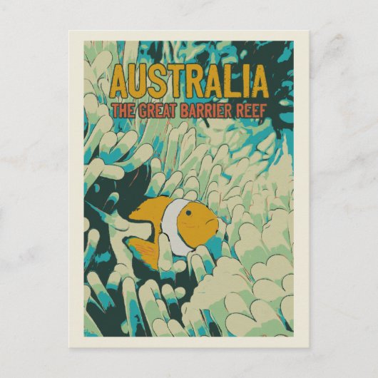 De grote barrièrerif, clownfish, Australië Briefkaart (Voorkant)