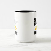 De grote beker van Wake de hel omhoog! Mok (Midden)