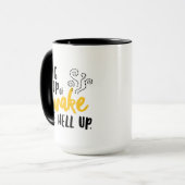De grote beker van Wake de hel omhoog! Mok (Voorkant links)