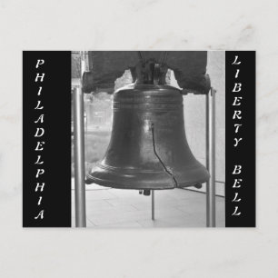DE GROTE BELLEN VAN PHILADELPHIA ZWARTE EN WITTE BRIEFKAART