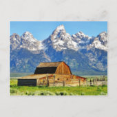 De Grote Bergen Tetons van schuren Briefkaart (Voorkant)