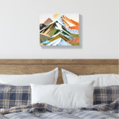 De grote bergketens canvas afdruk (Insitu (Slaapkamer))