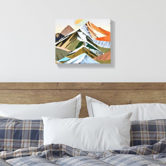 De grote bergketens canvas afdruk (Insitu (Slaapkamer))