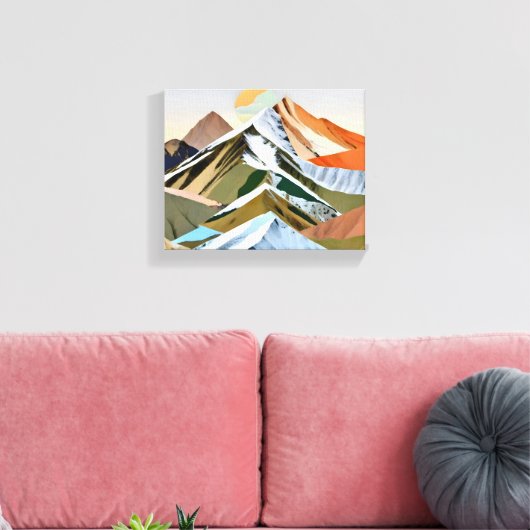 De grote bergketens canvas afdruk (Insitu (Woonkamer))