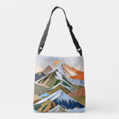 De grote bergketens crossbody tas (Achterkant)