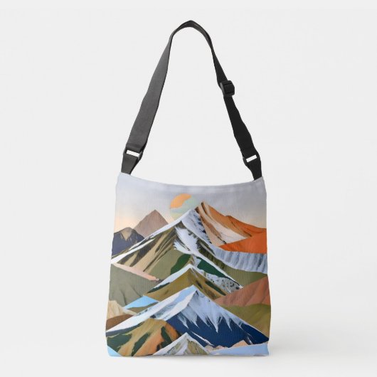 De grote bergketens crossbody tas (Voorkant)