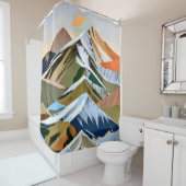 De grote bergketens douchegordijn (In situ)