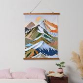 De grote bergketens hangend wandkleed (Slaapkamer)