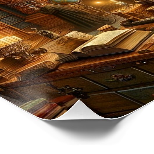 De Grote Bibliotheek van de Verlichting Perfect Poster (Hoek)