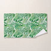 De grote bladeren van palmbomen en monstera bad handdoek (Handdoek)