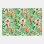 De grote bladeren van palmbomen en monstera inpakpapier vel (Voorkant)