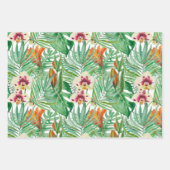 De grote bladeren van palmbomen en monstera inpakpapier vel (Voorkant 2)