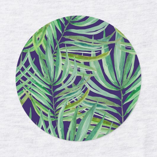 De grote bladeren van palmbomen en monstera labels (Design 1)