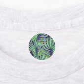 De grote bladeren van palmbomen en monstera labels (Aangebracht)